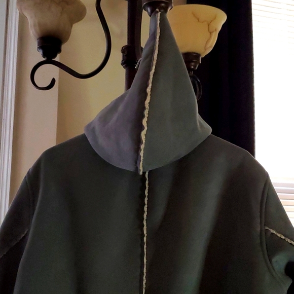 SO BLUE SIGRID OLSEN FAUX SUEDE/FAUX SHEEP WOOL SHEARLING WINTER COAT SZ 3X - Picture 6 of 11